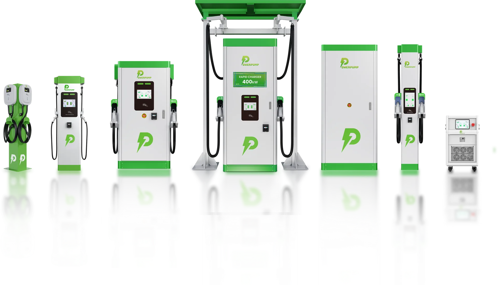 PowerPump Level 2 and DC fast charging station lineup
